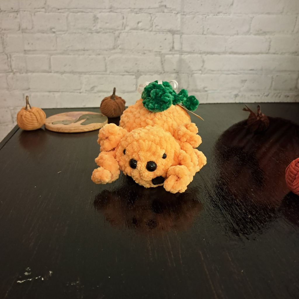 Pumpkin & Apple Spider Plushies