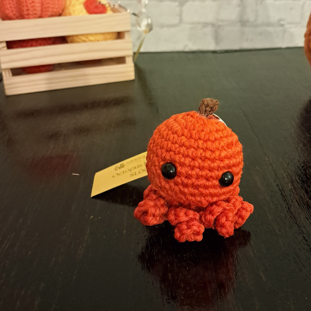 Fall Octopus Keychain
